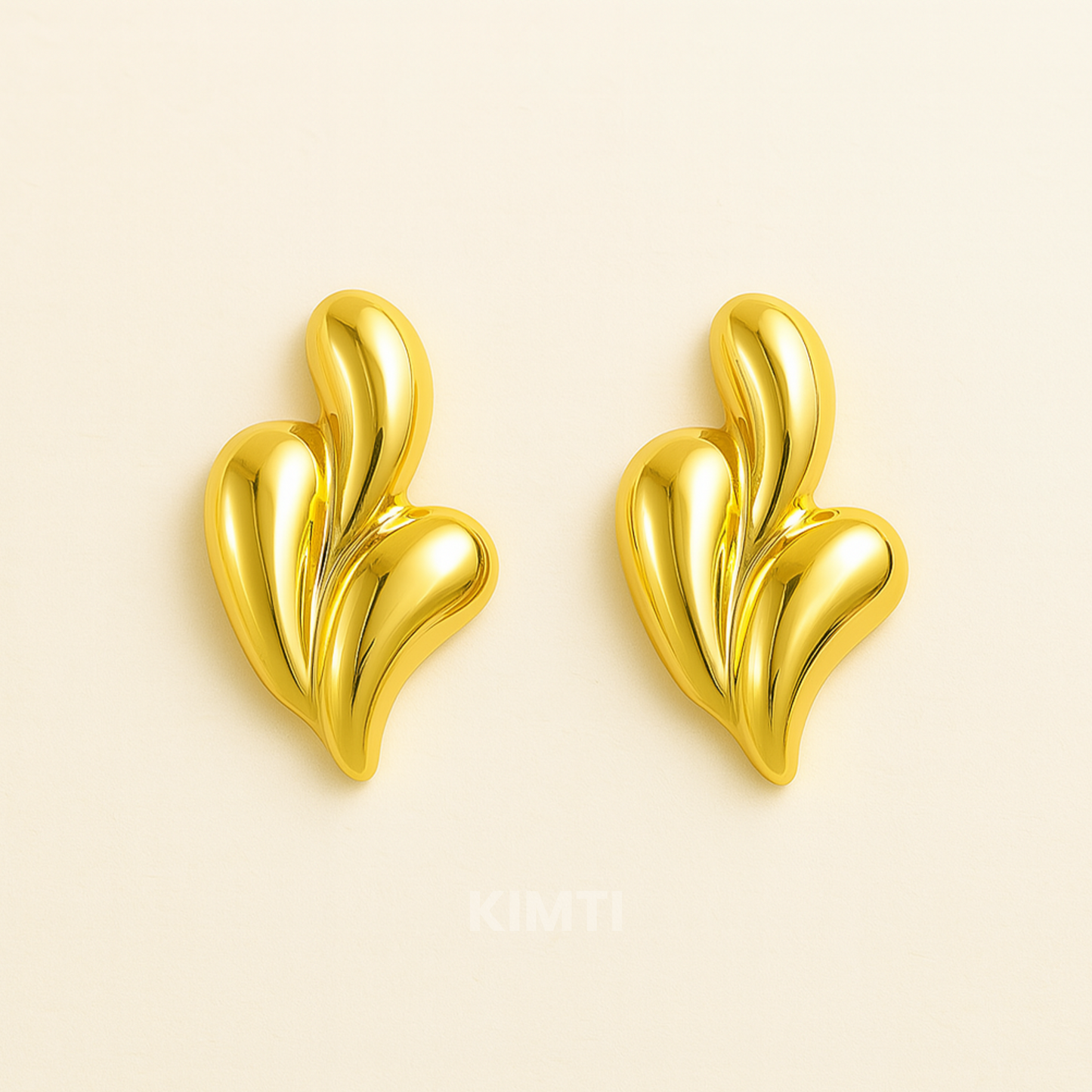 Iselle 18K Gold Plated Sculpted Studs