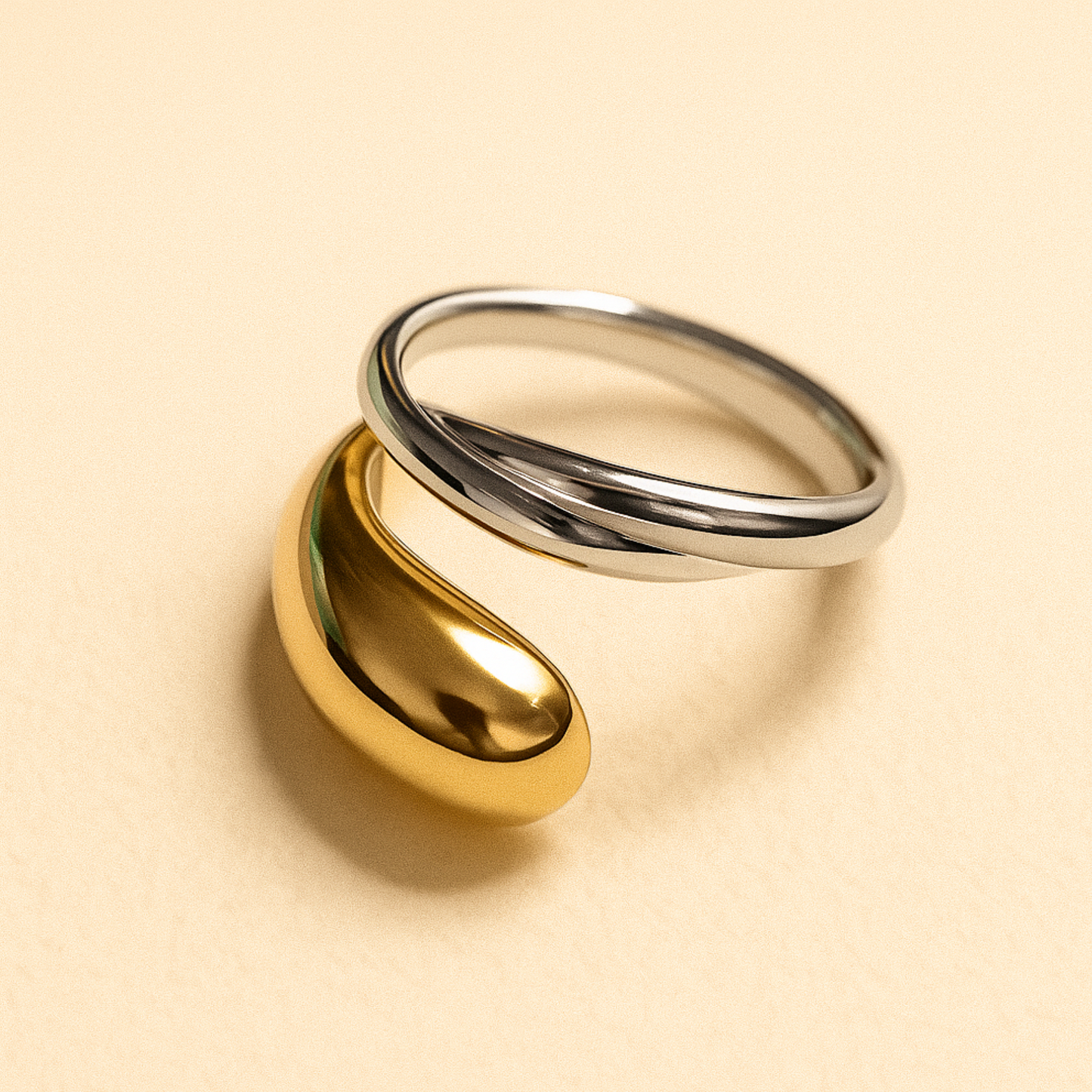 Dual Metal Designer duotone Ring