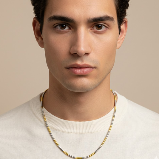 Men - Anti Tarnish Dual Toned Chain