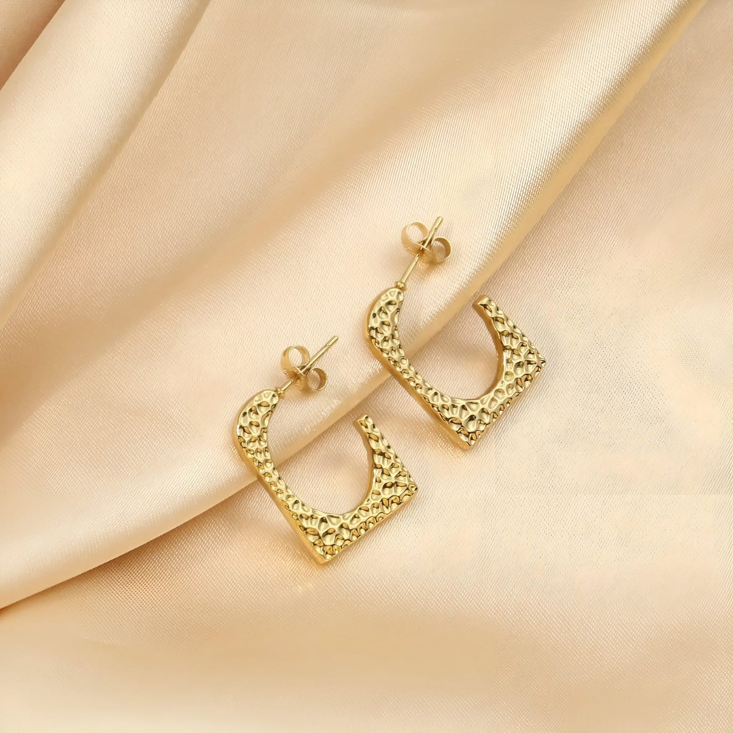 18K Gold Plated Half Hoop Anti Tarnish Earring