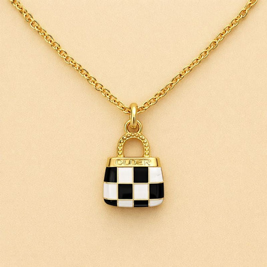 18K Gold Plated Handbag Pendant Necklace