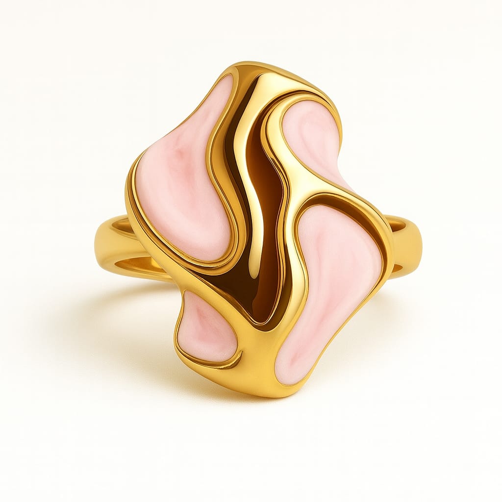 Molten Rose Enamel Ring