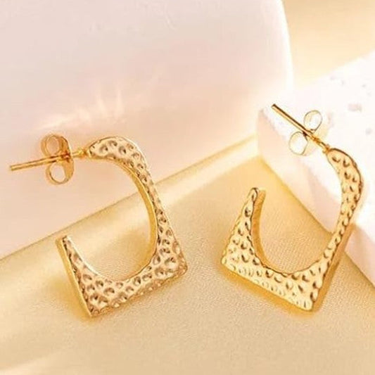 18K Gold Plated Half Hoop Anti Tarnish Earring
