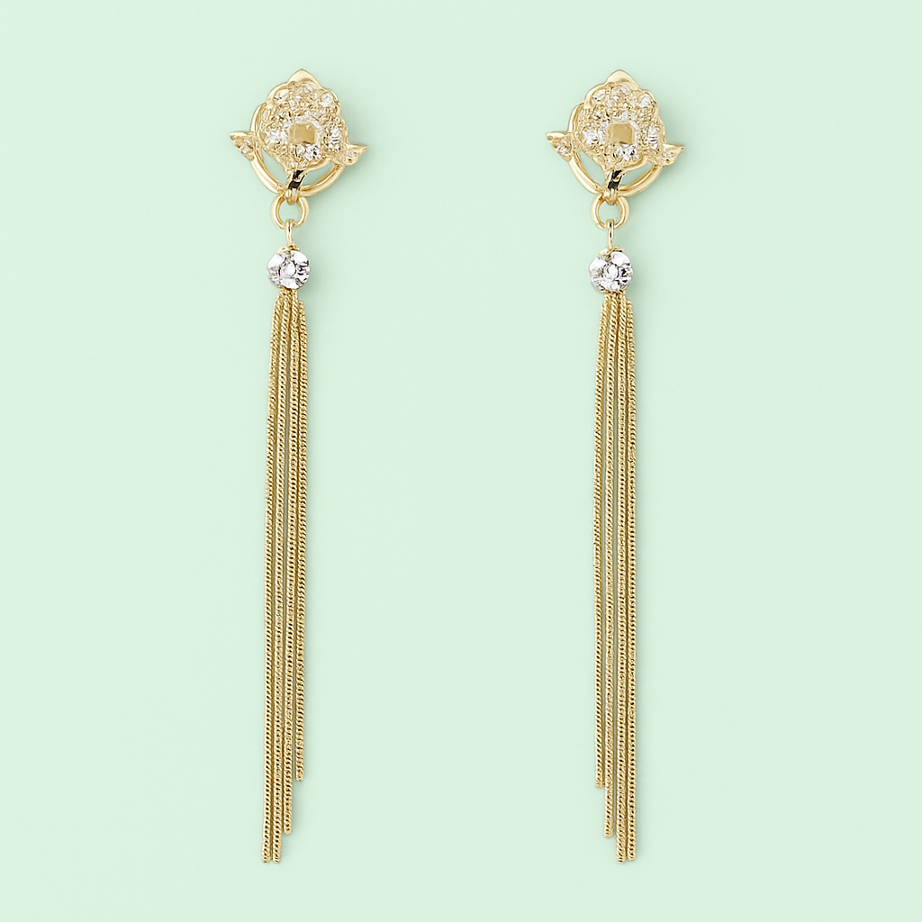 Kimti Luxe Chain Tassels Earring