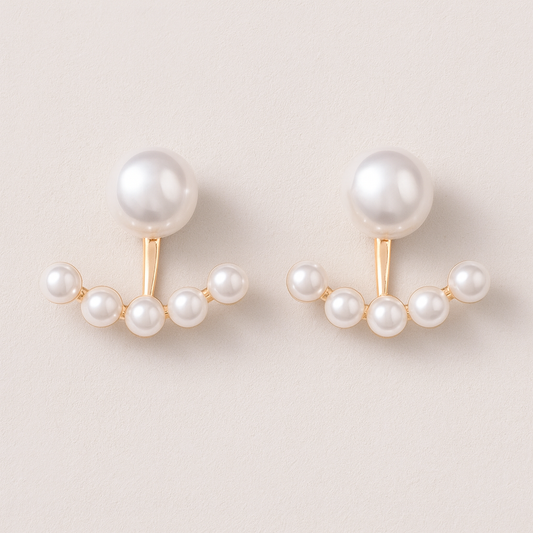Kimti Pearl Arc Earrings