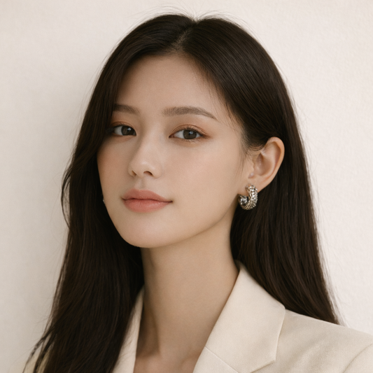 Silver Hoops Earring