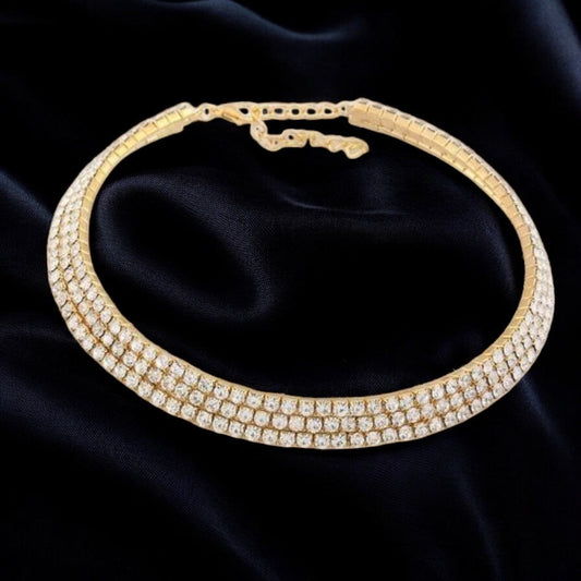 Gold Plated Studded Necklace