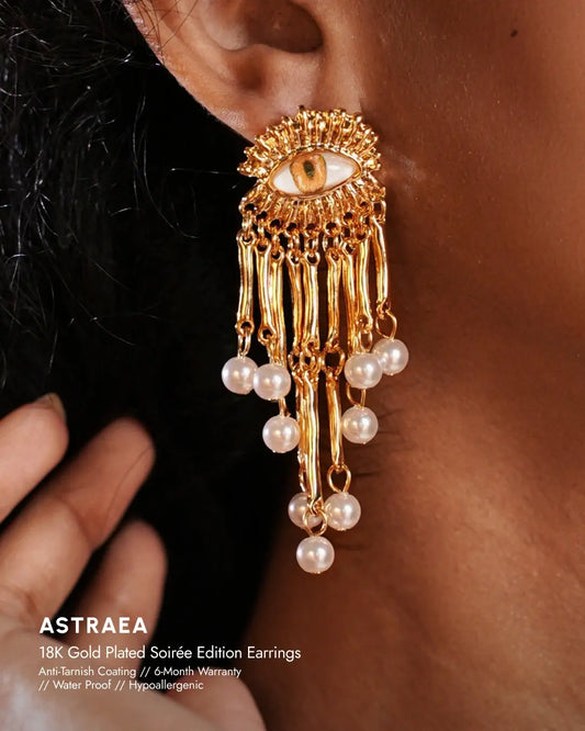 Astraea 18K Gold Plated Soirée Earrings