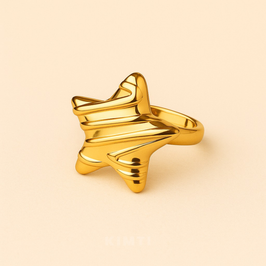 18K Gold Plated Luminia Star Ring for Women