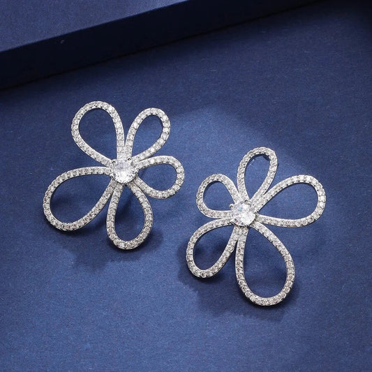 Silver Flower Earring