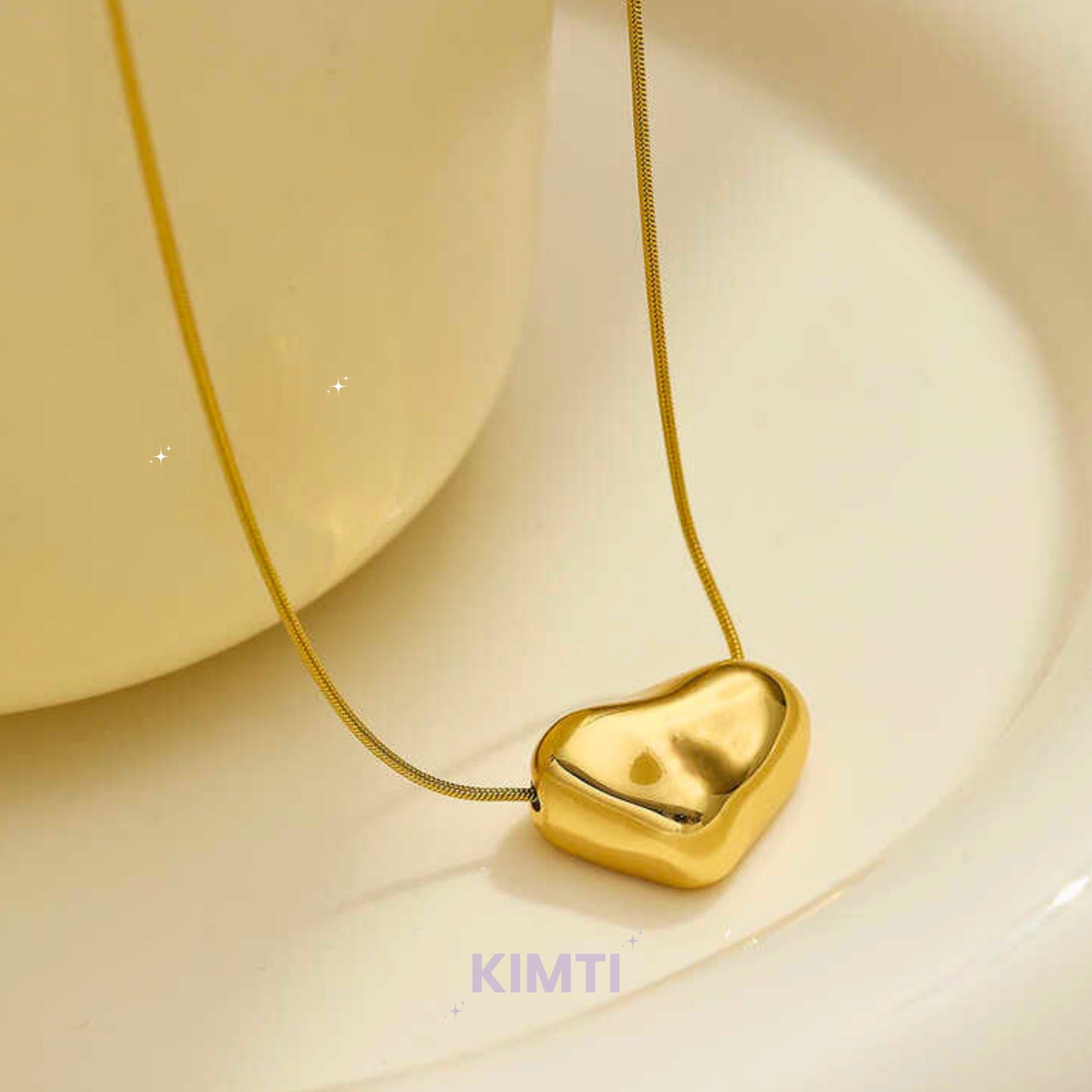 Anti Tarnish Heart Necklace