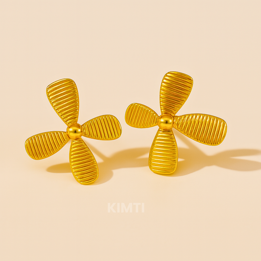 18k Gold Plated Bling Blogger Bow Anti Tarnish Earring