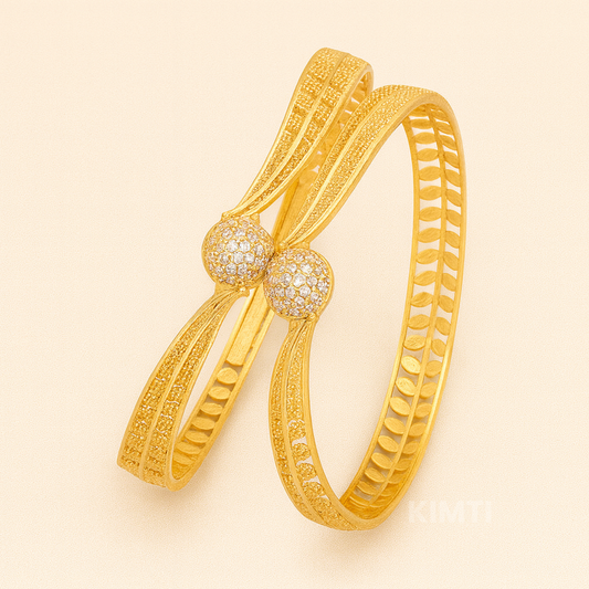 18k Gold Plated Twilight Gleam Anti Tarnish Bangle