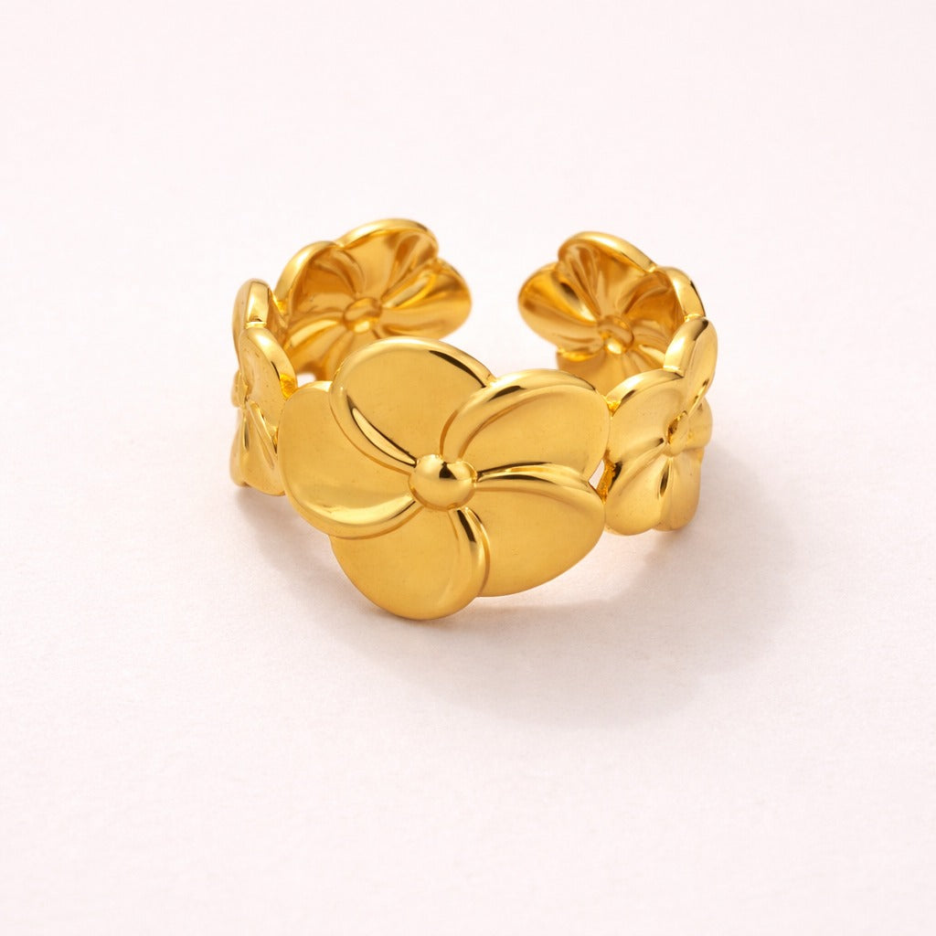 18k Gold Plated Flower Ring