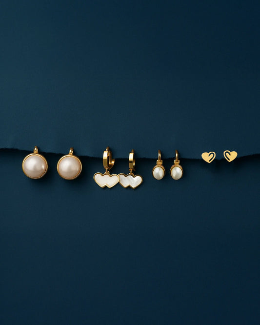 The Pearl Edit: Set of 4 Earrings