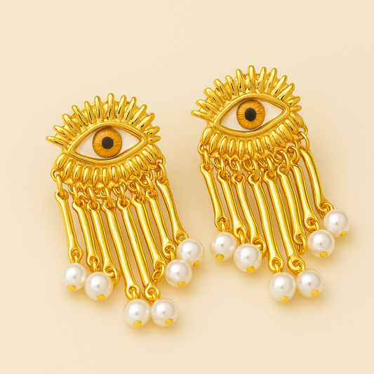 Astraea 18K Gold Plated Soirée Earrings