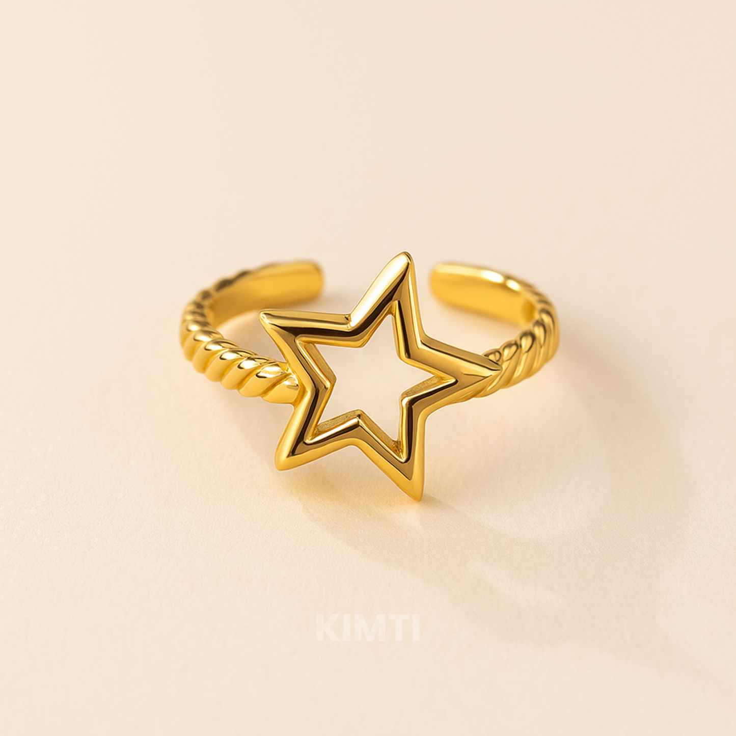 Golden Star Moon Fashion Ring