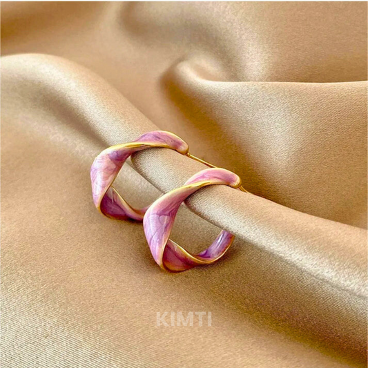 Purple Dream Hoops Earring