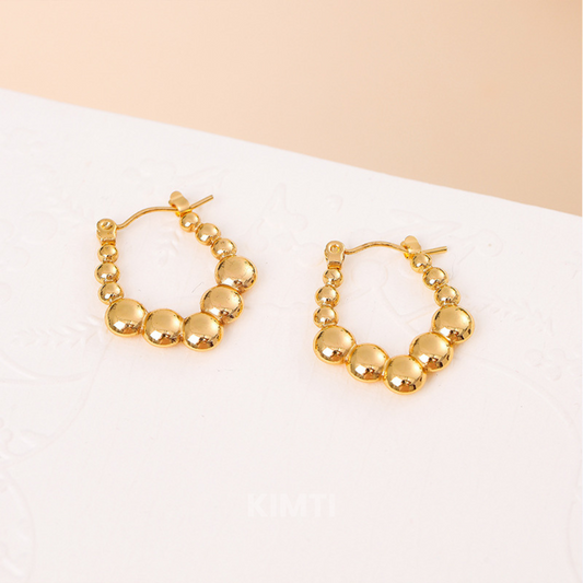18K Gold Plated Anti Tarnish Korean Hoops Earring