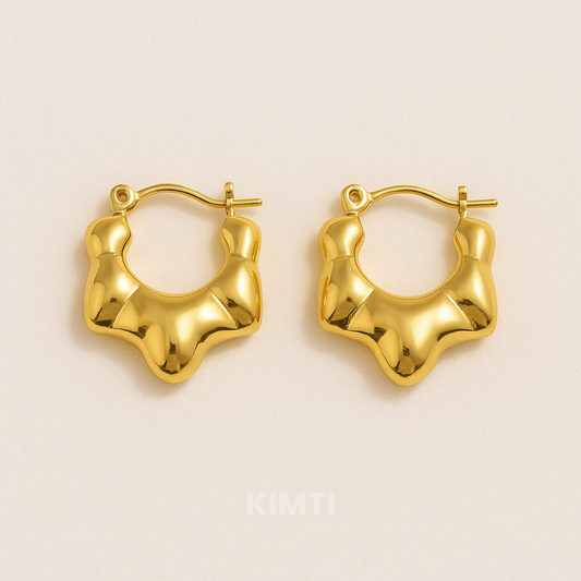 18K Gold Plated Anti Tarnish Hoops Earring