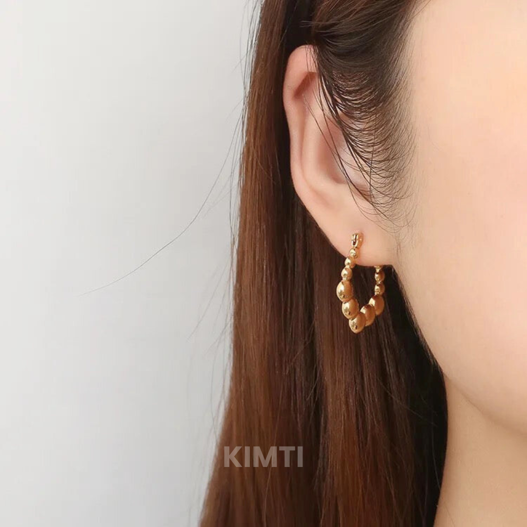 18K Gold Plated Anti Tarnish Korean Hoops Earring