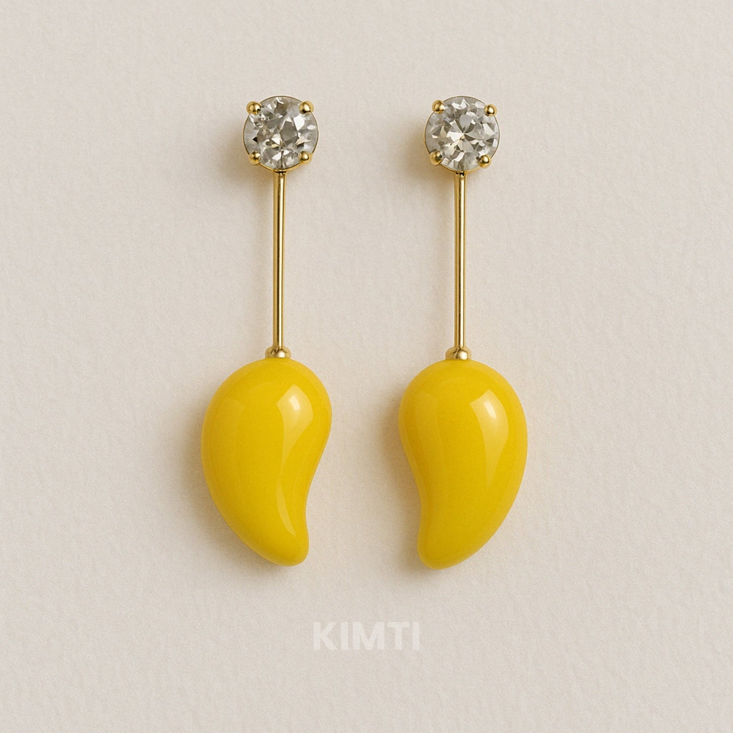 Alphanso Mango Yellow Drop Earring