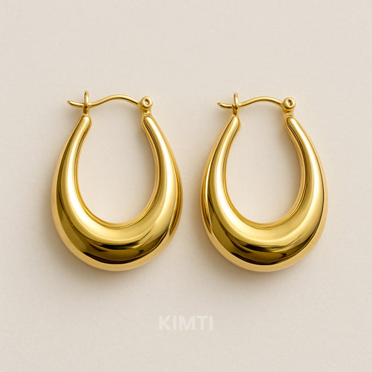 Miraan 18K Gold Plated Hoops