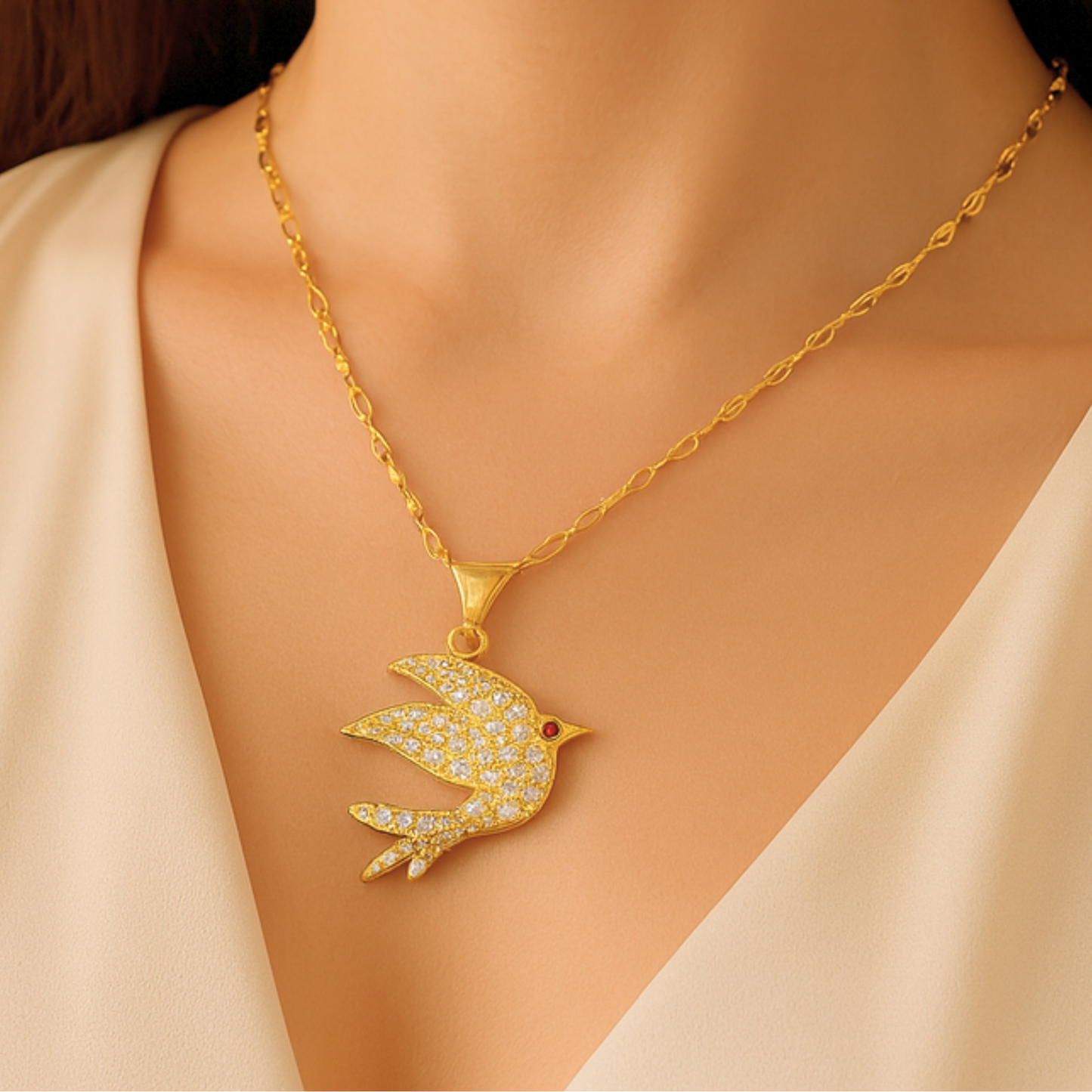 Flying Birds Anti-Tarnish Necklace