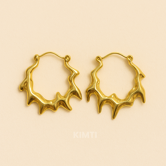 18k Gold Plated Solara Hoops Earring