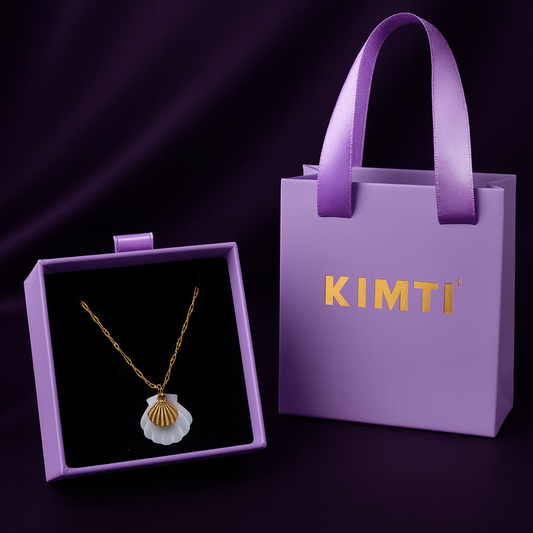 Golden Shell Glow Pearl ShoreNecklace