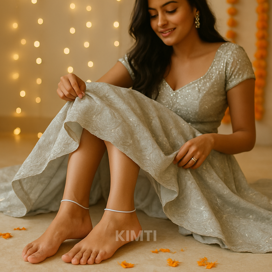 Modern Snake Chain Anklet/Payal (+ Free Earring)