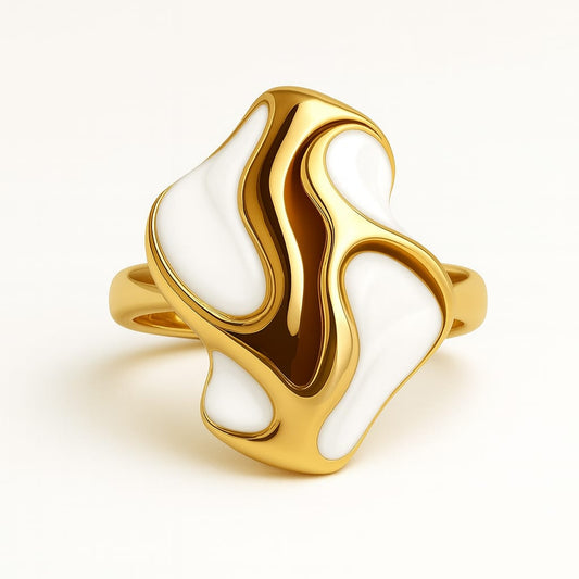 Molten Gold Swirl Ring