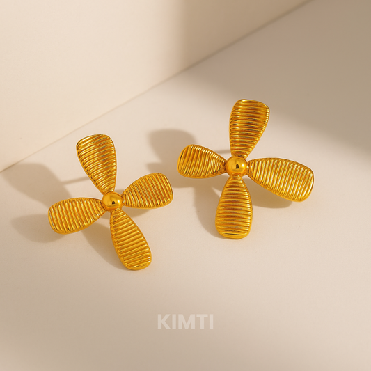 18k Gold Plated Bling Blogger Bow Anti Tarnish Earring