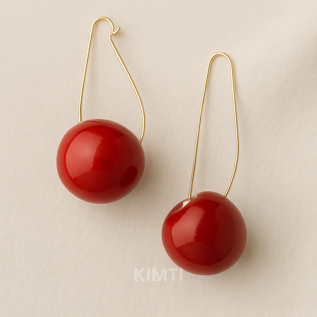 Cute Cherry Korean Dangler Earring