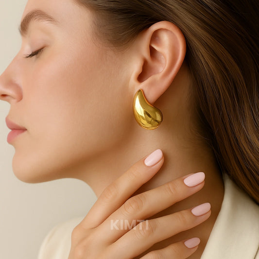 Tear Drop Golden Earring