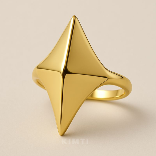 18K Gold Plated Sharp Edge Ring
