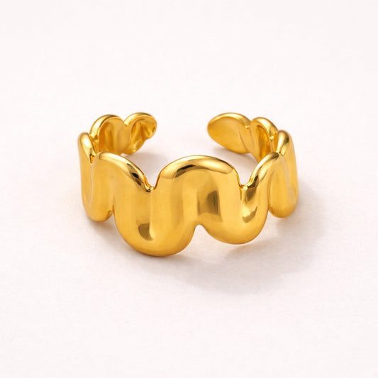 18k Gold Plated Adjustable EllaTwist Ring