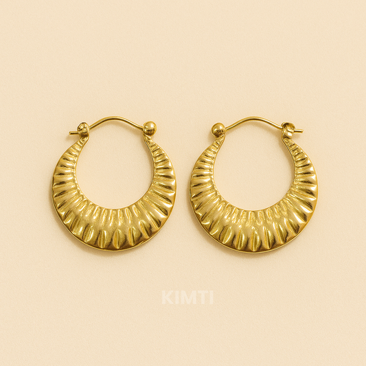 18k Gold Plated Croissant Lola Hoop Earring