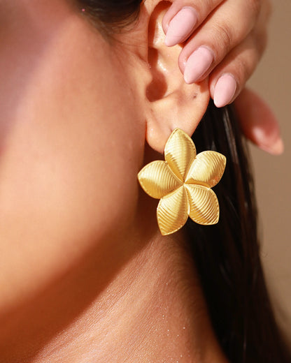 Oranthis 18K Gold Plated Sculpted Studs