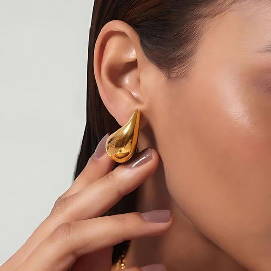 Tear Drop Golden Earring