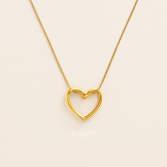 18k Gold Plated Infinity Heart Pendant Necklace