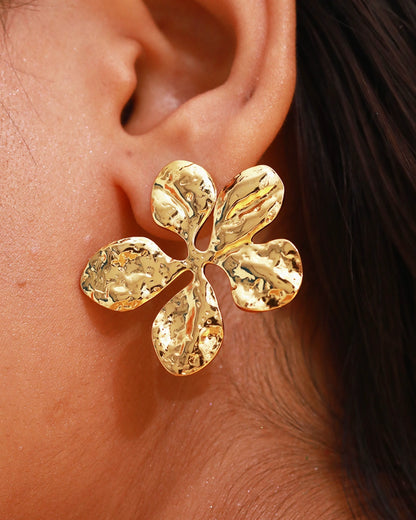 Veloura 18K Gold Plated Sculpted Studs