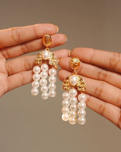 Althea 18K Gold Plated Soirée Earrings