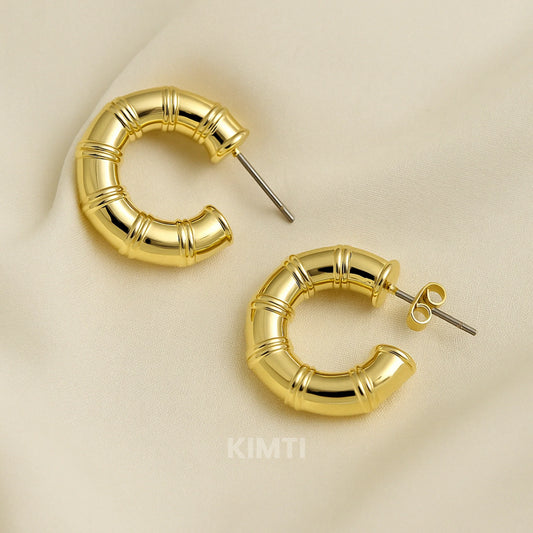 18K Gold Plated Anti Tarnish Hoop Earring