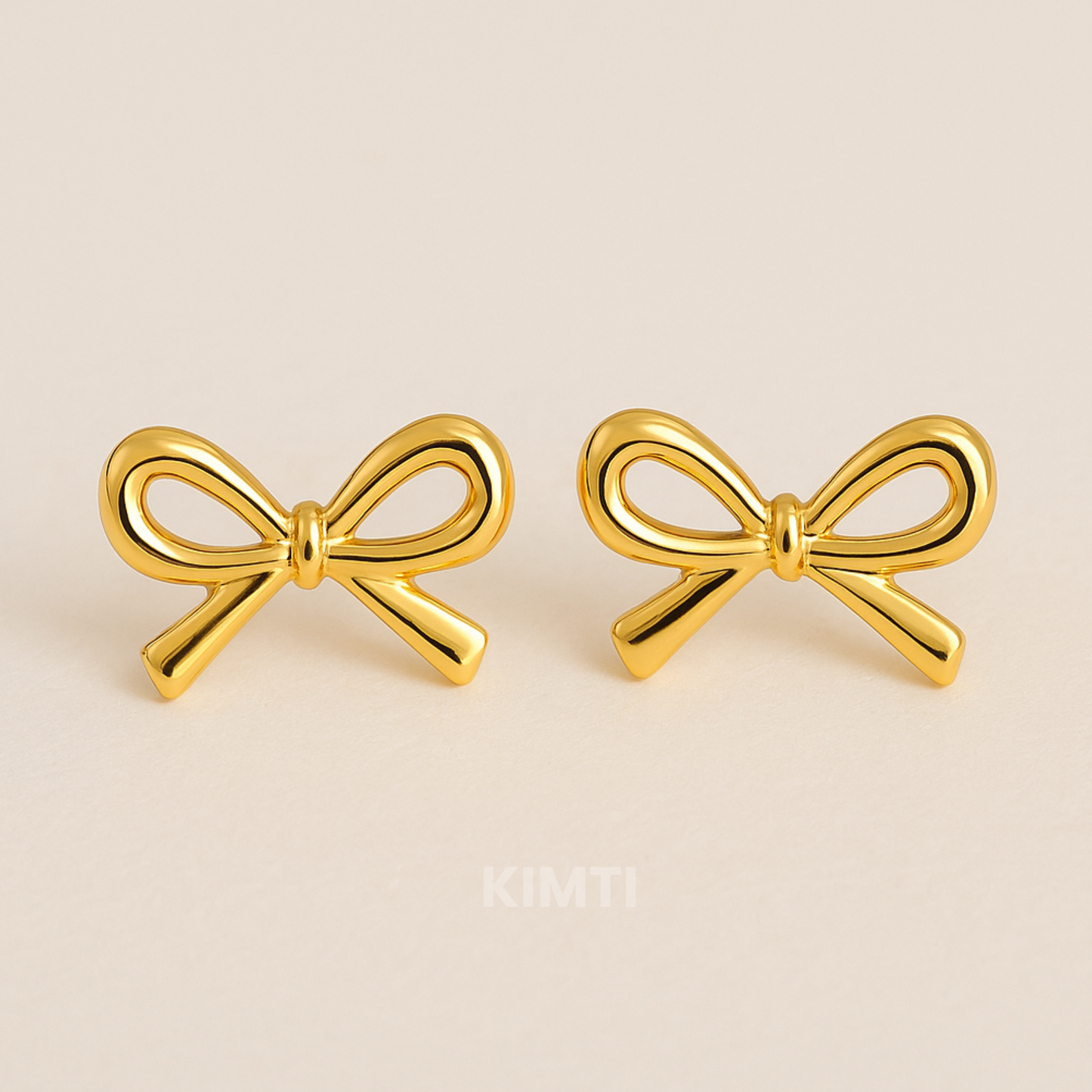 18K Gold Plated Salve Bow-Tiful Bow Stud Earrings