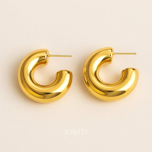 Enchanting Golden Hoop Earring