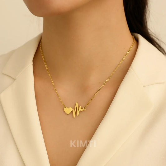 Heartbeat Gold Necklace