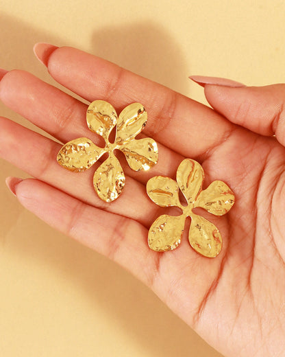 Veloura 18K Gold Plated Sculpted Studs