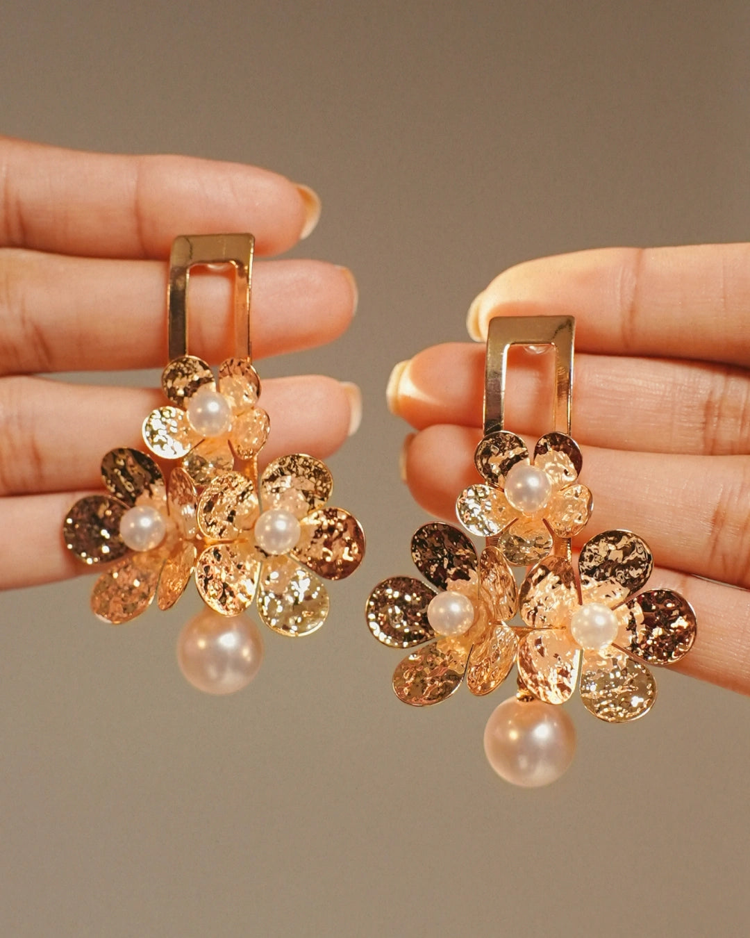 Fioris 18K Gold Plated Soirée Earrings
