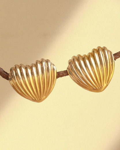 Sirena 18K Gold Plated Sculpted Studs